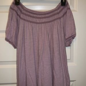 Old navy blush pink off the shoulder blouse